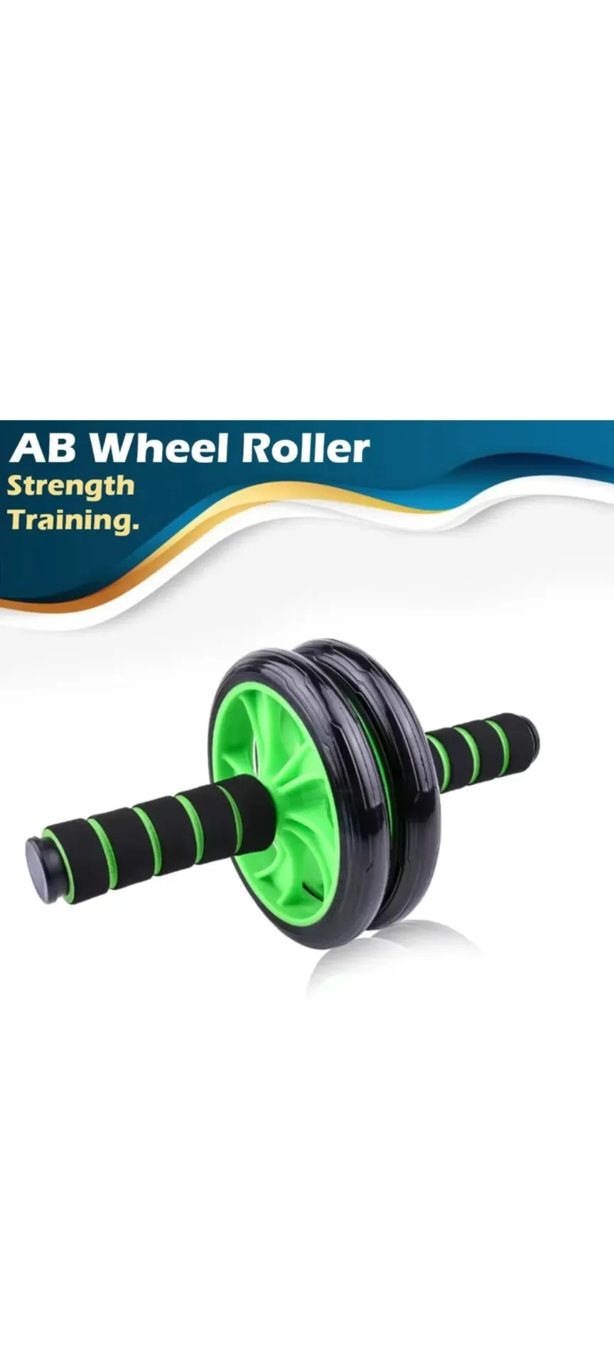 Solid wheel roller abs exercise for men and women